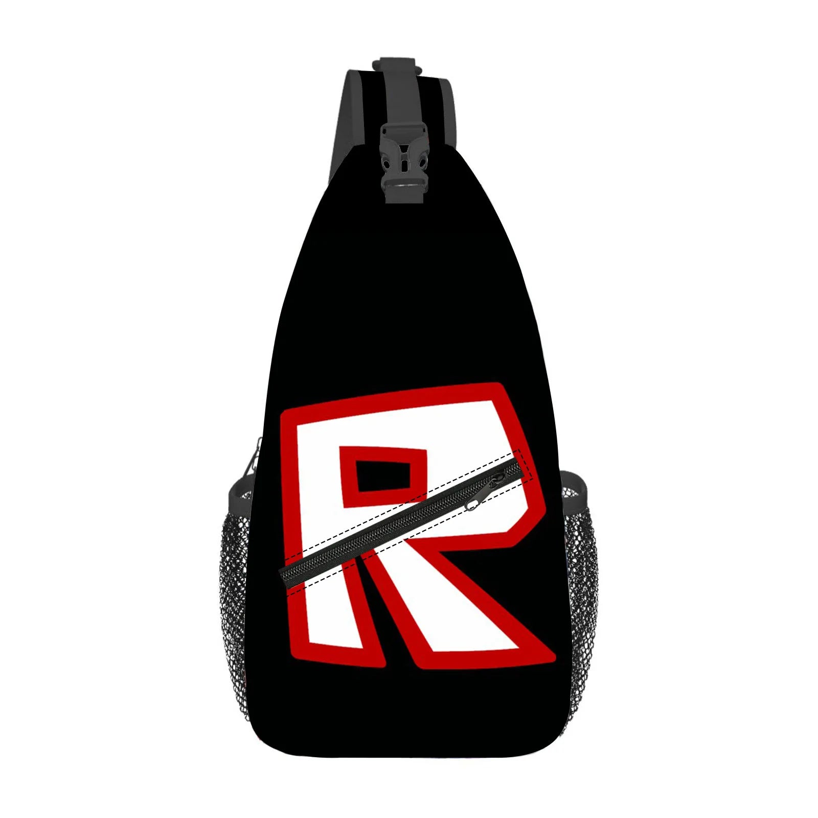 Roblox Shoulder Bag Virtual Gaming World Cartoon Print Sports Crossbody Bag 29*13*39cm Chest Bag