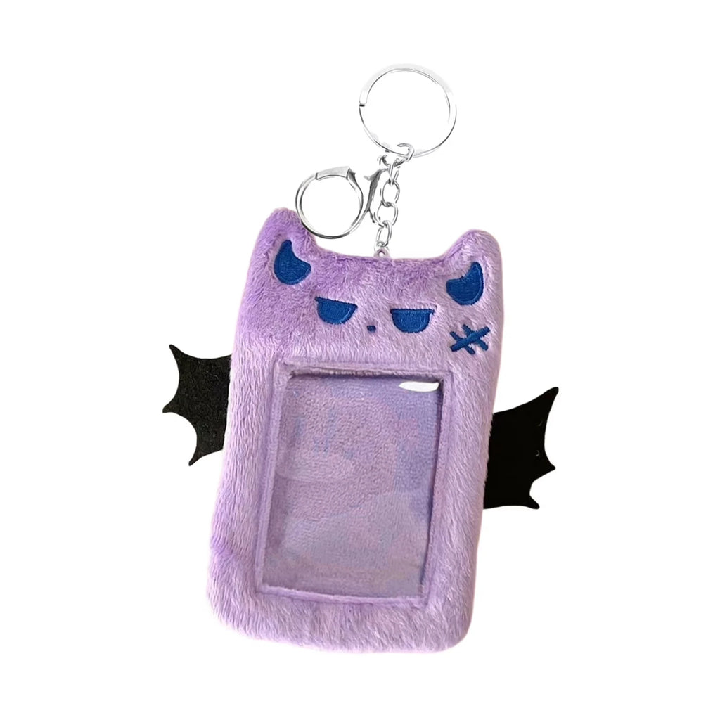 Cartoon Devil Plush Photocard Case Photo ID Credit Band Card Holder Card Case Students Idols Photos Protective Cover