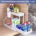 1Set Double Layer Storage Rack,Pull-out Storage Box, Cabinet Sink for Organizing and Organizing Storage Racks  Kitchen Organizer