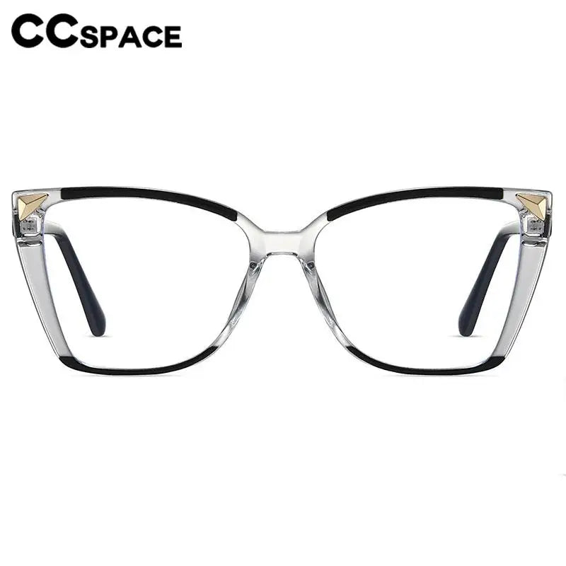R57466 Fashion Square Anti Blue Light Glasses Trend Spring Hinge Prescription Spectacles Frames Women Optical Reading Glasses