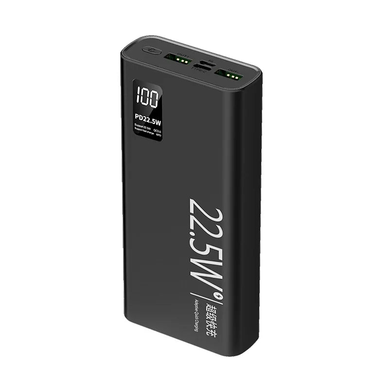 120W Super Fast Charge Power Bank 20000mAh Large Capacity Bidirectional Quick Charging Digital Display Portable External Battery