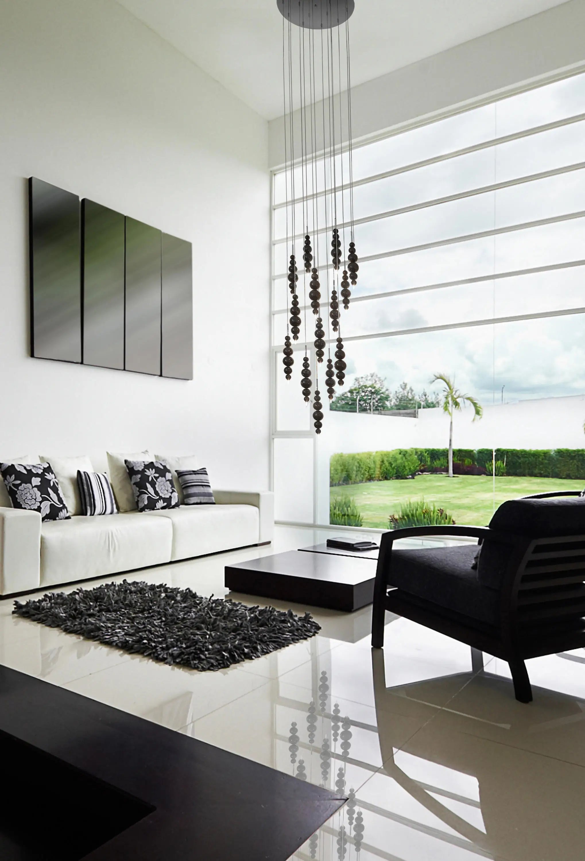 Luxury Living Room Black Chandelier Designer Tears From Moon Chandelier For Ceiling Restaurant Large Dining Table Hanging Lamp