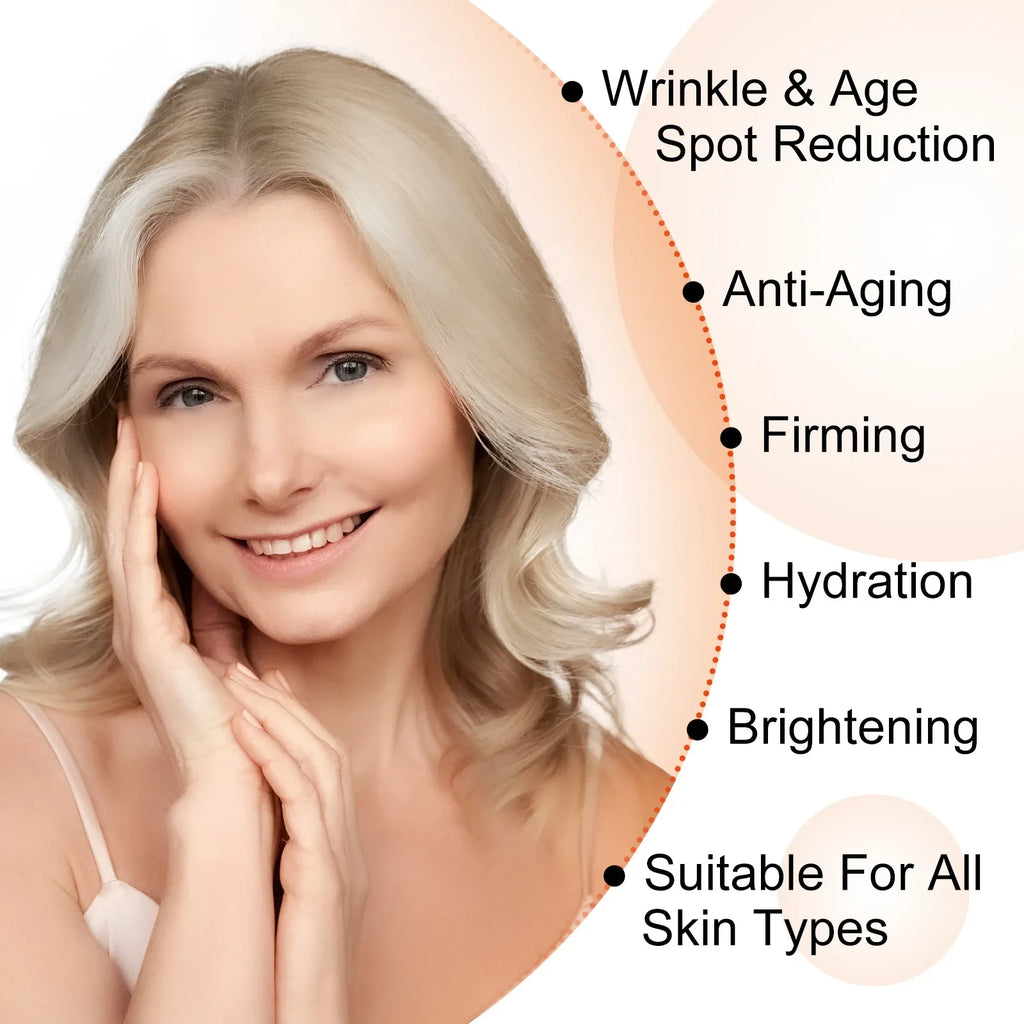 5 In 1 Anti Ag-ing Serum Fade Fine Lines Anti Wrin-kle Agin-g Lifting Tighten Remove Dark Sp-ot Pore Shrinking Whit-ening Cream