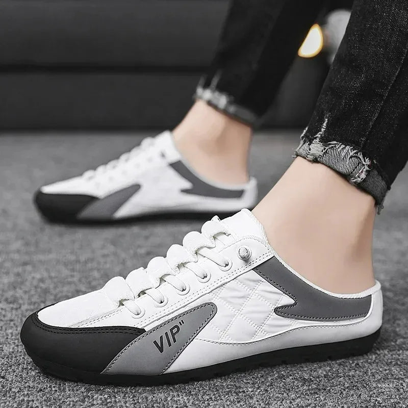 Summer Slippers for Men Trendy Men's Flat Bottom Casual Shoes Soft Sole Support Shoes Men's Sneakers