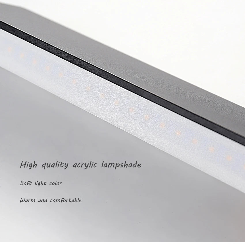 12W LED Wall Lamp Staircase Light Mirror Light Rectangle Bedroom Bedside Wall Light Indoor Sconce Fixture Living Room Decoration