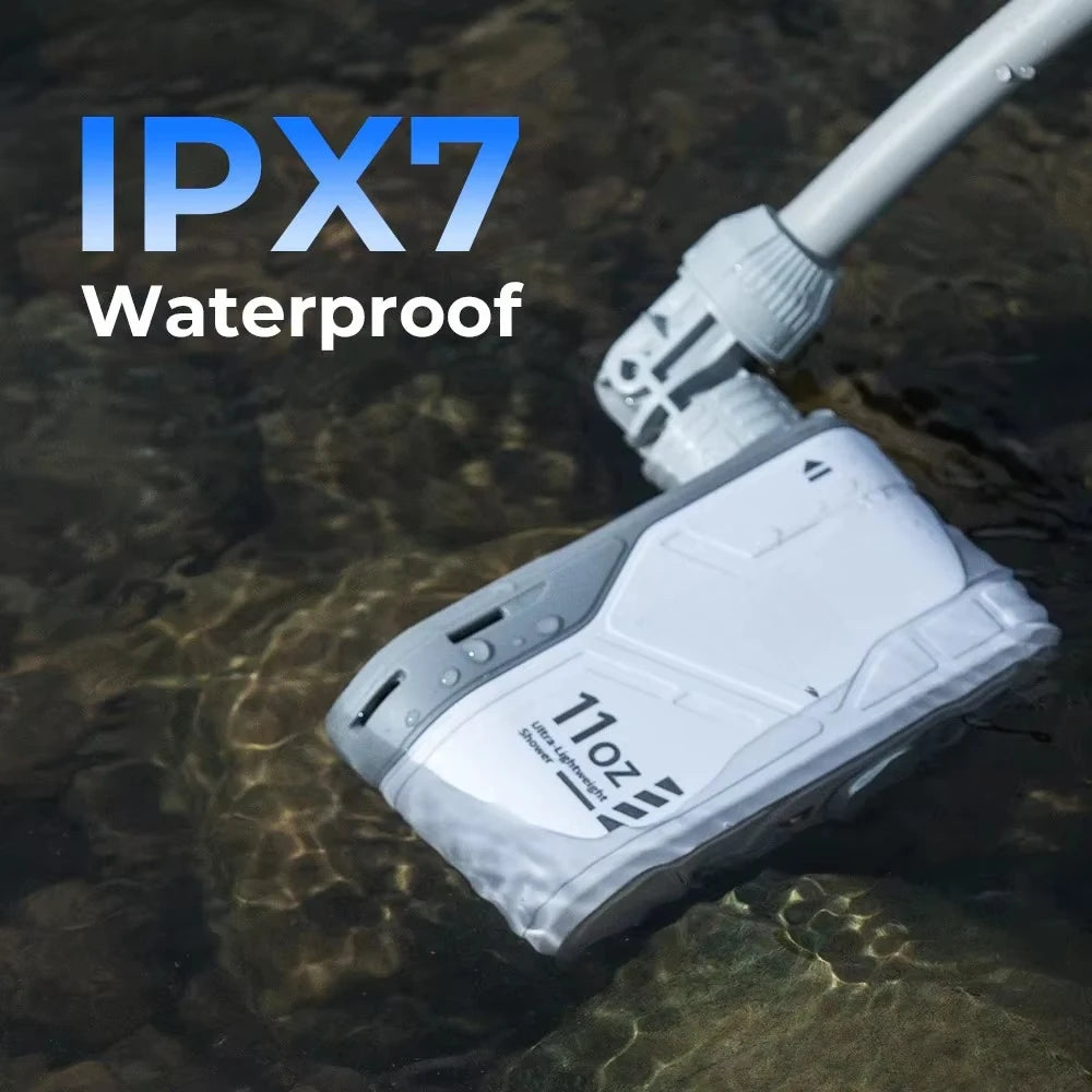 MAX Shower Ultra Light Rechargeable Outdoor Shower Pump, Portable Camping Travel Shower with USB-C Pump for Hiking