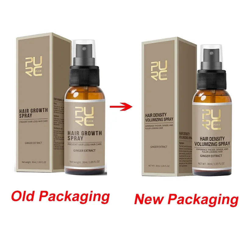 PURC Ginger Hair Spray Root Strengthening Oil Nourishing & Repairing Serum Hair Care Products Set for Men Women