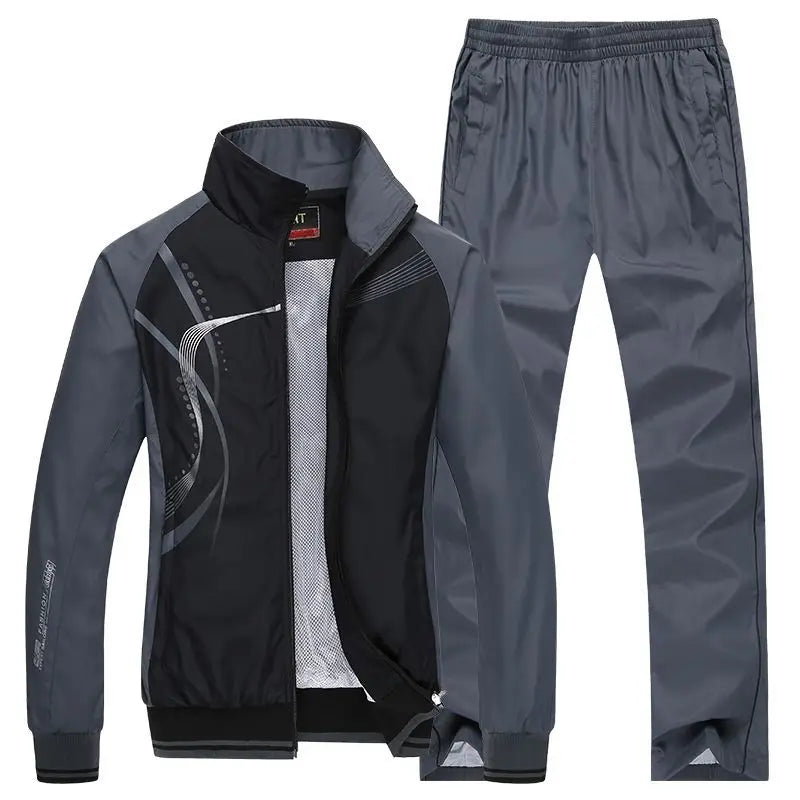 Spring and Autumn Couple's Sports Suit Men's and Women's Running Suit Two-piece Training Suit Fast Shipping