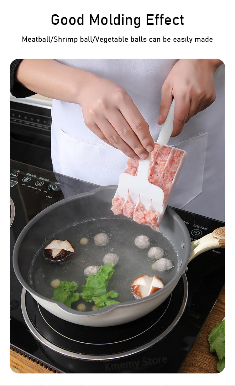 Meatball Maker Cooking Homemade Tool Mold Round Fish Beaf Rice Ball Making Device Barbecue Hot Pot Bean Curd Kitchen Gadgets