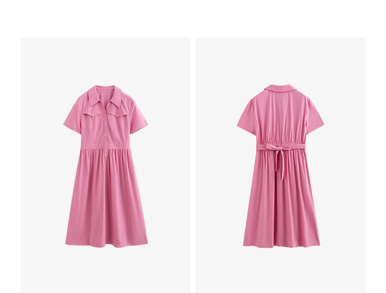 TOYOUTH Women Dress 2025 Summer New Elegant Dress 8529020