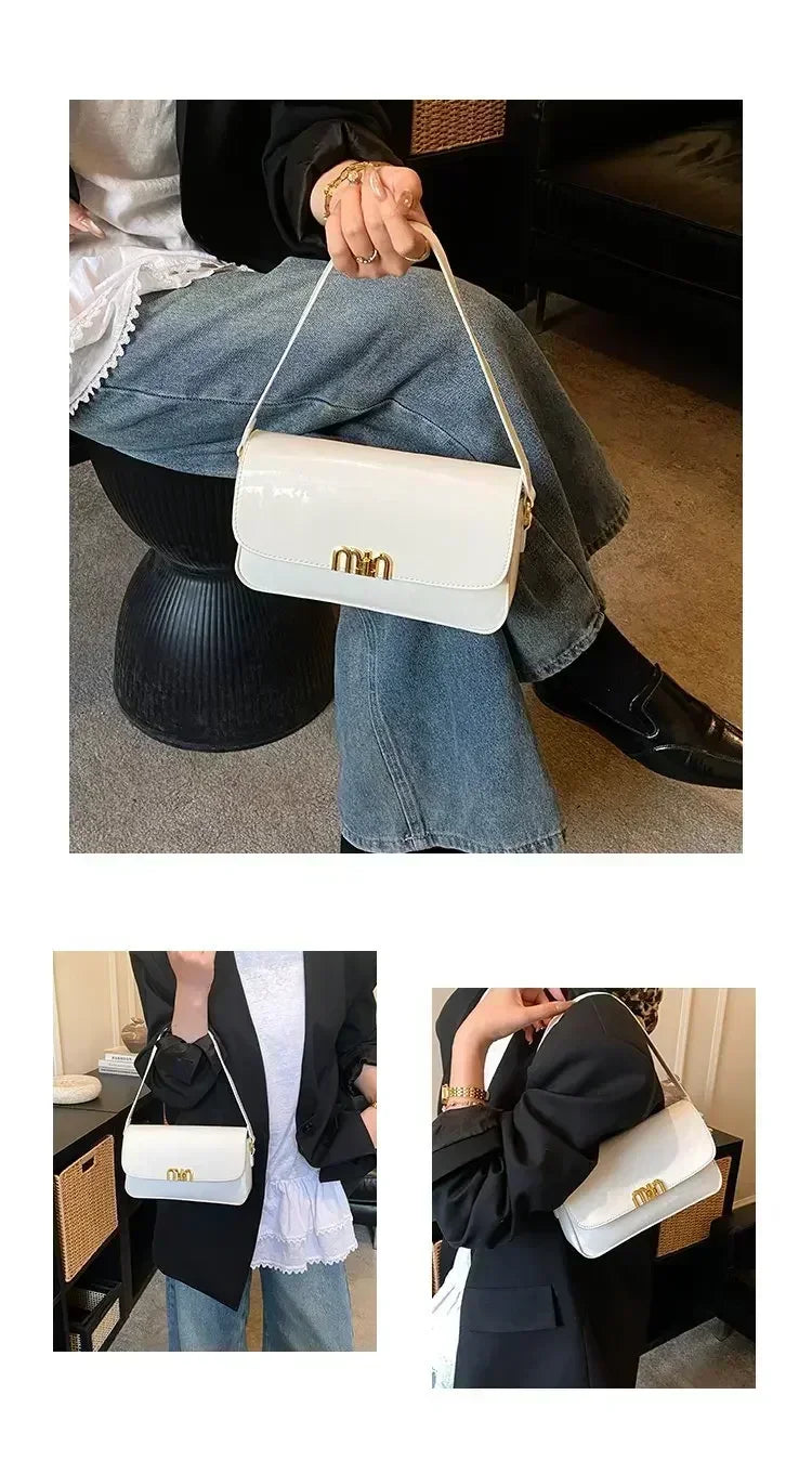 Classic Designer Leather Handbag For Women Crossbody Shoulder Bag Elegant Ladies Tote Purse Luxury Brand