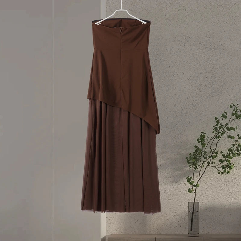 Elegant Halter Long Dress Women's Loose Sleeveless Off Shoulder Floor-length Dresses 2025 Spring Summer Lady Solid Stylish Robes