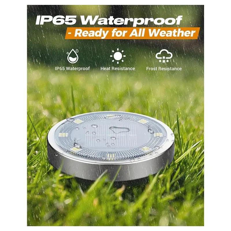 Mini Solar Ground Lights Garden Yard Lawn Walkway, Cool White Outdoor Waterproof-AA26
