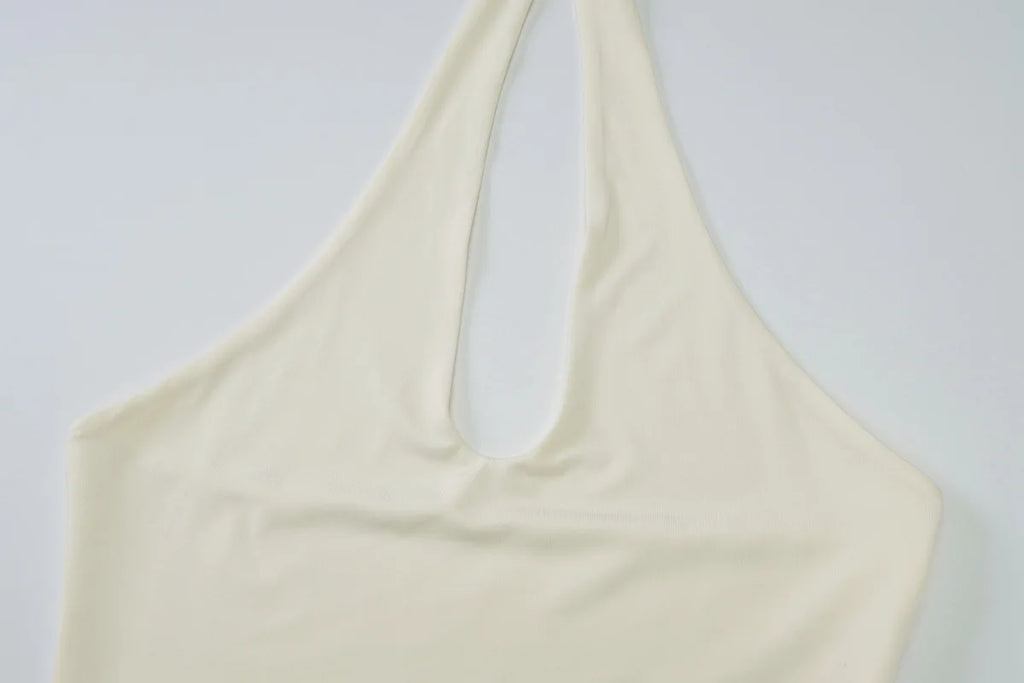 Women Fashion Halter Solid Loop Backless Bandage Sexy Crop Tank Top 2026 Summer Casual Clothes Streetwear Vacation Club Style