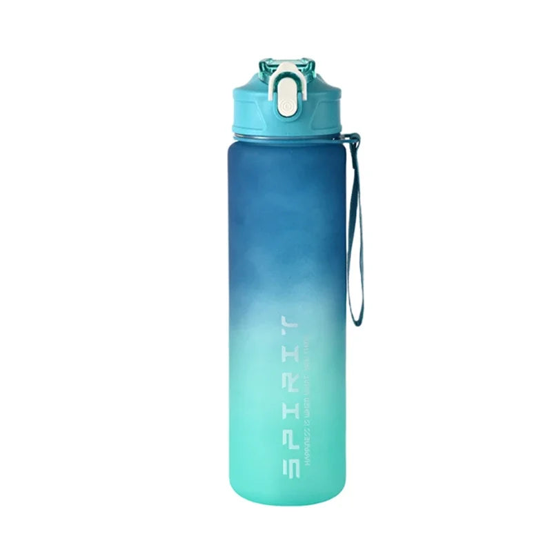 800ML Sports Water Bottle with Time-Tracking Straw Leak Proof Locking Flip Cover for Easy Carry Ideal for Outdoor Adventures
