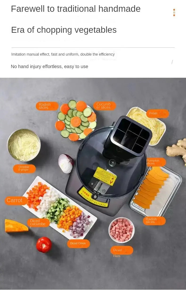 Commercial Vegetable Cutting Machine Automatic Vegetable Carrot Potato Chopper Slice Shred And Diced Quickly Cut Vegetables