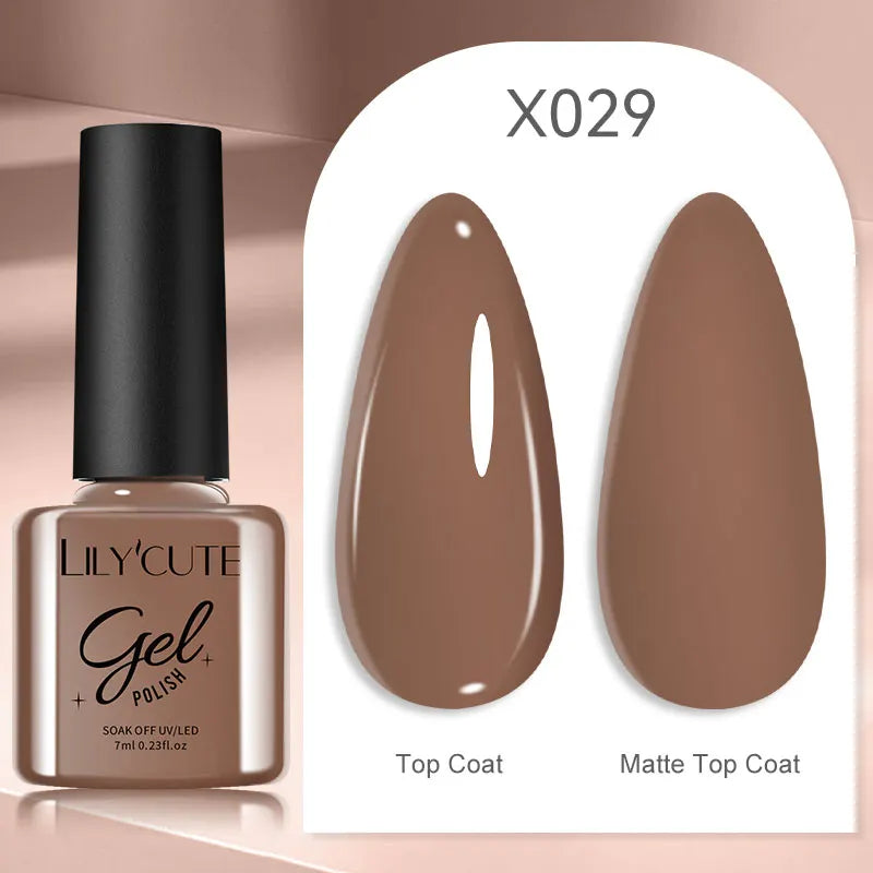 LILYCUTE 7ml Gold Coffee Cat Magnetic Gel Nail Polish Autumn Winter Nails Ultra Shine Moonlight Semi Permanent UV Gel Soak Off