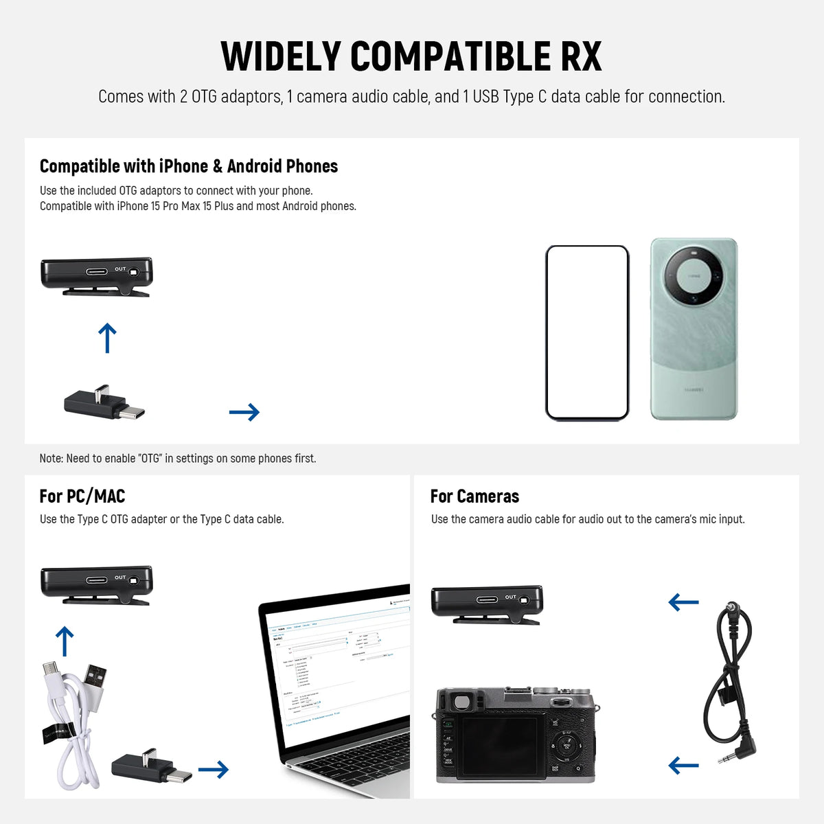 NEEWER CM28 Wireless Lavalier Microphone, 1 Click Noise Canceling, 4GB Storage, Lapel Mic For IPhone/Android/PC/Camera/iPad
