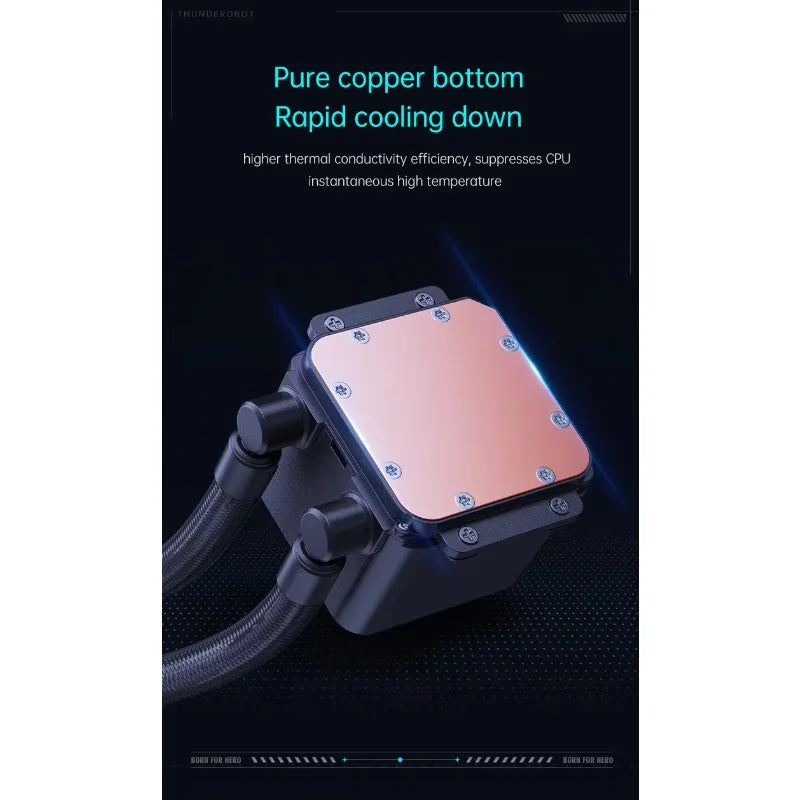 Integrated water-cooled radiator suitable for LGA1700/1200/1151/1150/1155/2011/AM5/AM4 high-performance radiators for computers