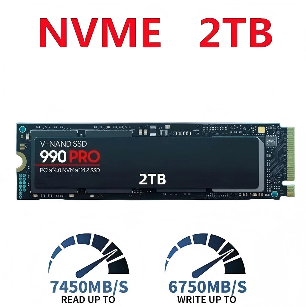 1TB 2TB 4TB M2 NVMe PCIe 4.0 SSD 980Pro/990Pro Original High Speed 7400MB/s Hard Disk For Gaming Notebook Desktop Computer