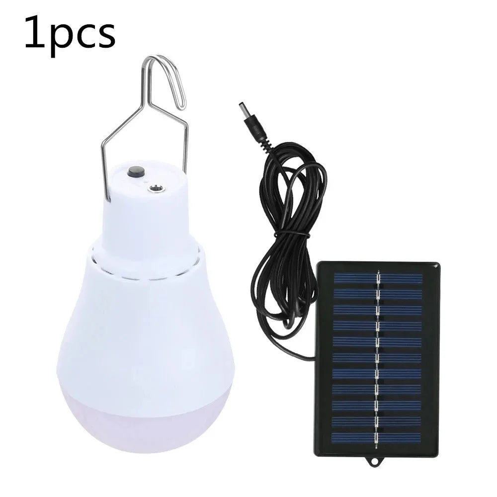 Solar Powered Lamp Portable Led Bulb Lights Rechargeable Camp Tent Night Fishing Emergency Solar Energy Panel Sunlight
