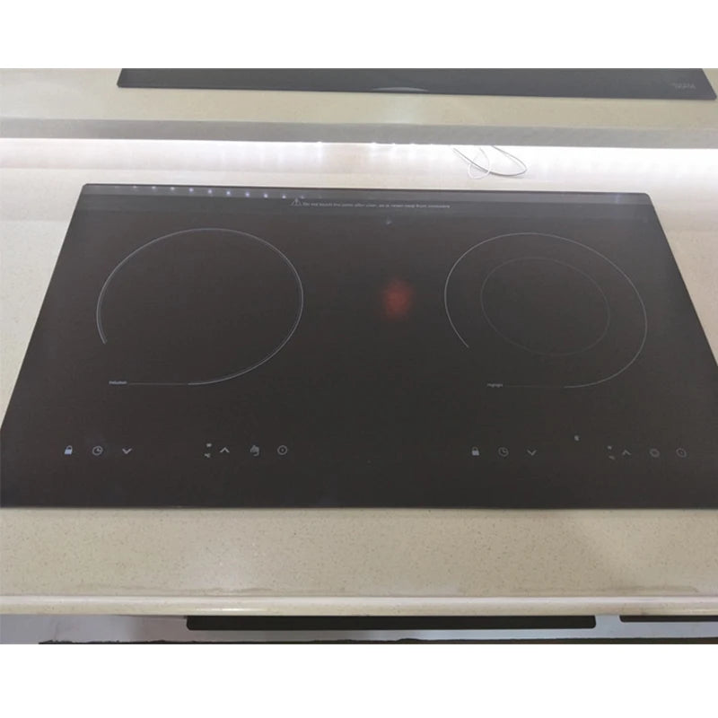 Kitchen 2 Rings Ceramic Cooker Induction Cooktop Double Electric Cooker Hob Heating Cooker Electric Stove Vertical Cooking Plate