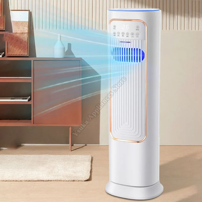 Air Conditioner Fan Humidifying Portable Warm Heating Water Ice Addition Rapid Dual Function Heating Cooling Air Conditioner