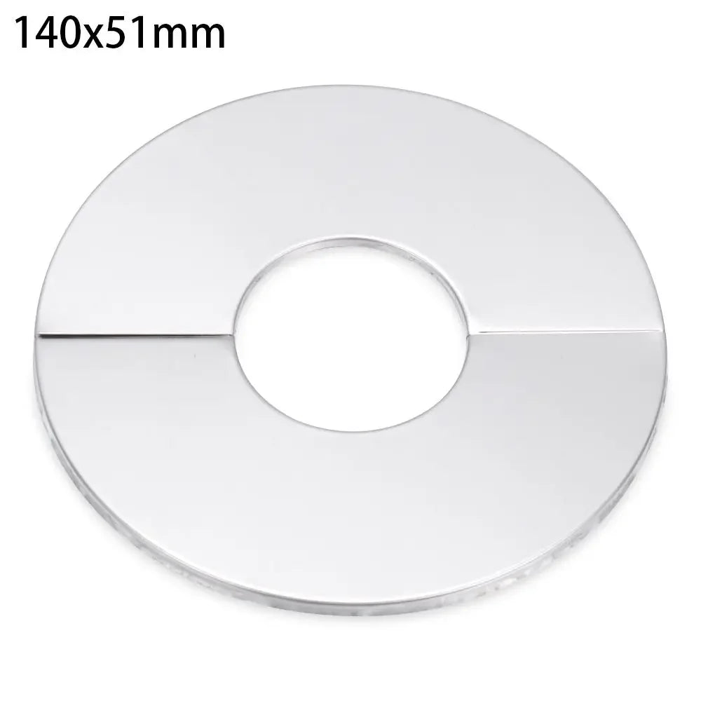 Black Shower Faucet Decorative Cover Chrome Finish Stainless Steel Wall Flange Water Pipe Wall Covers Bathroom Faucet Accessory