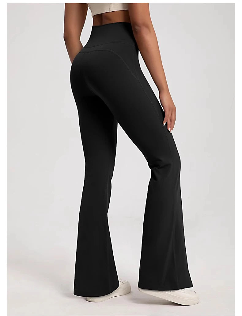 High-Waist Flared Yoga Leggings for Women High-End Wide-Leg Breathable Gym Casual Sports Bottoms
