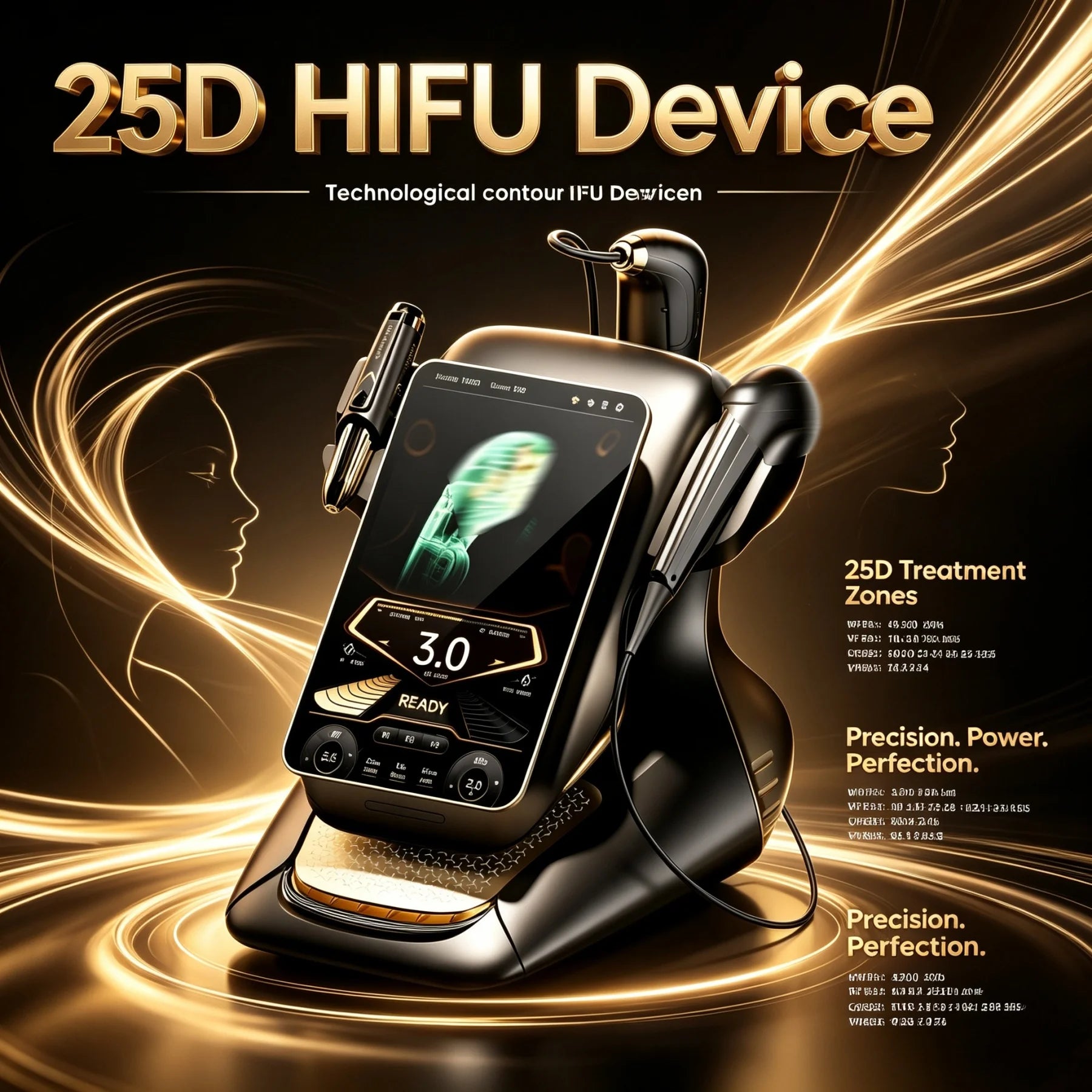 360MAX 25D HiFU Non Invasive 3 In 1 Machine Facial Slimming Anti Aging Body Firming Professional Beauty Treatment Device