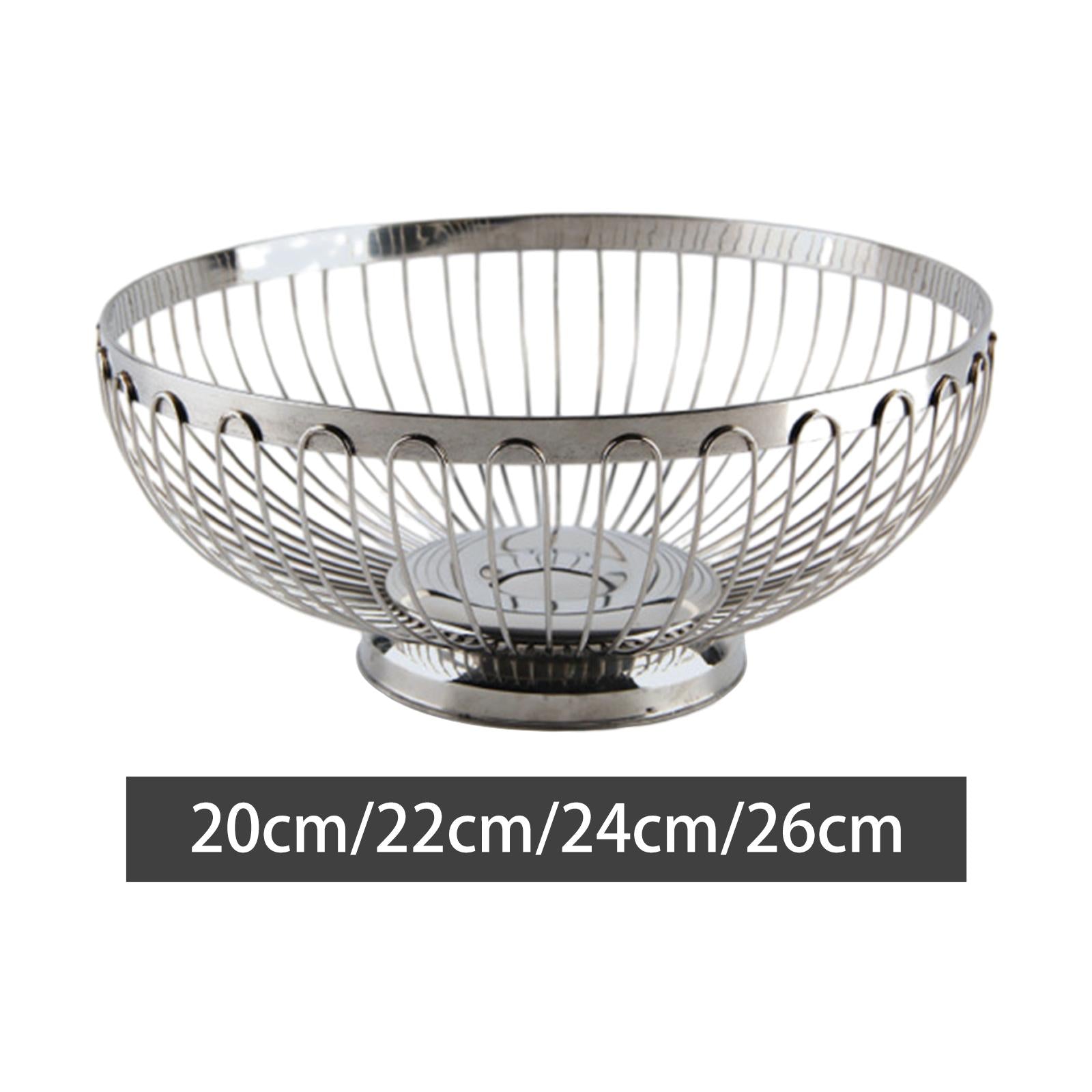 Stainless Steel Fruit Basket Countertop Fruit Bowl Kitchen Gadgets Vegetable Basket Modern Fruit Basket Stand for Reception