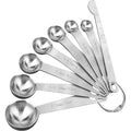 Stainless Steel Measuring Spoons Set of 8,Metal Teaspoon & Tablespoon Heavy Duty Engraved Kitchen Gadgets for Baking Cooking