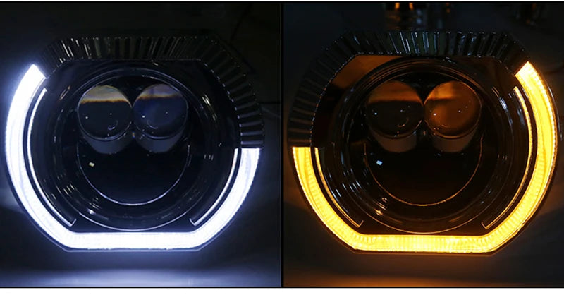 SANVI 2PCS S13 60W 6000K Dual Hyperboloid Bi LED Projector Lens 3R G5 H4 h7 9005 9006 Auto Projector Lens LHD Headlight