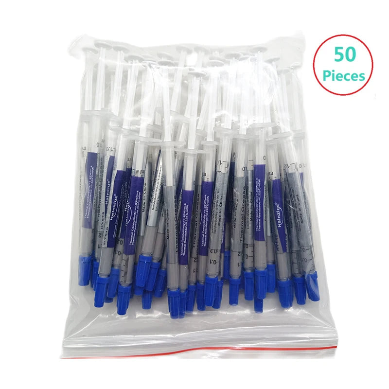 50pcs/lot Popular Grey Color Thermal Grease Silicone Processor Cooling Paste Thermal Paste 1g
