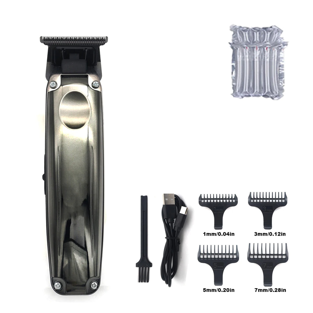 Beard Trimmer for Men with DLC Blade T-Blade Zero Gapped 8000RPM 5W Low Noise Cordless Professional Hair Trimmer Machine Barber