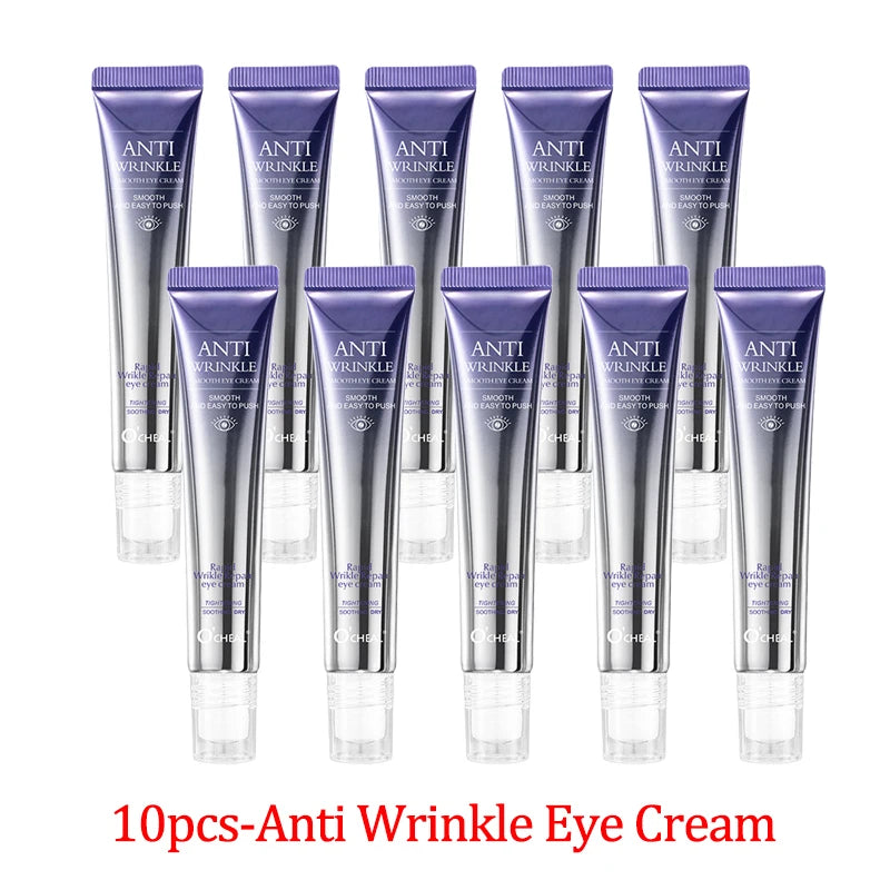 Improve Wrinkle Dark Circle Eye Cream Roller Massager Firming Moisturizing Eye Bags Hyaluronic Acid Eye Skin Care Products