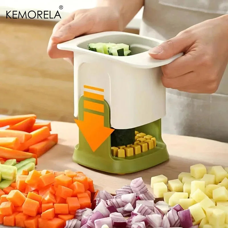 1PCS Multifunctional Vegetable Chopper Onion Dicer French Fries Cutter Kitchen Cucumber Potato Slicer - Essential Kitchen Tool