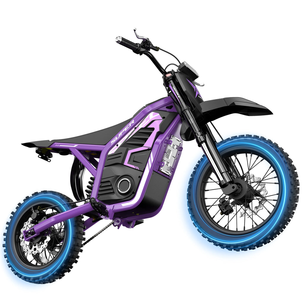 Eskute Nova X Electric Dirt Bike for Teens & Adults, 14"/12" Fat Tire Electric Motorcycle, 48V23AH Battery Nova Ebike 35-46MPH Ebike, Full Suspensions E-Moped for Kids, Teens & Adult