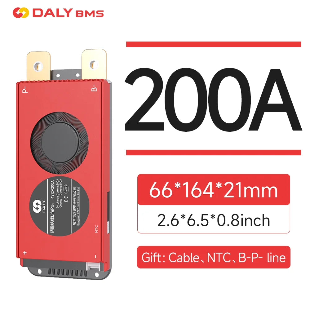 Daly Lifepo4 4S BMS Li-ion 18650 Battery 16S 48V 17S 20S 24S 60V 20A 40A 60A 100A 150A 200A 250A Scooter Balance with NTC