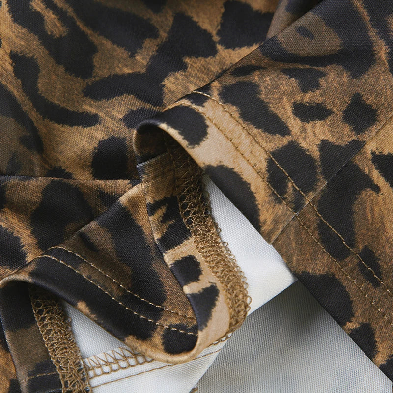 BKLD Women's Classic Hooded Long Sleeved Patchwork Irregular Sexy Zip Up Corset Short Jacket Street Style Leopard Coat Outerwear