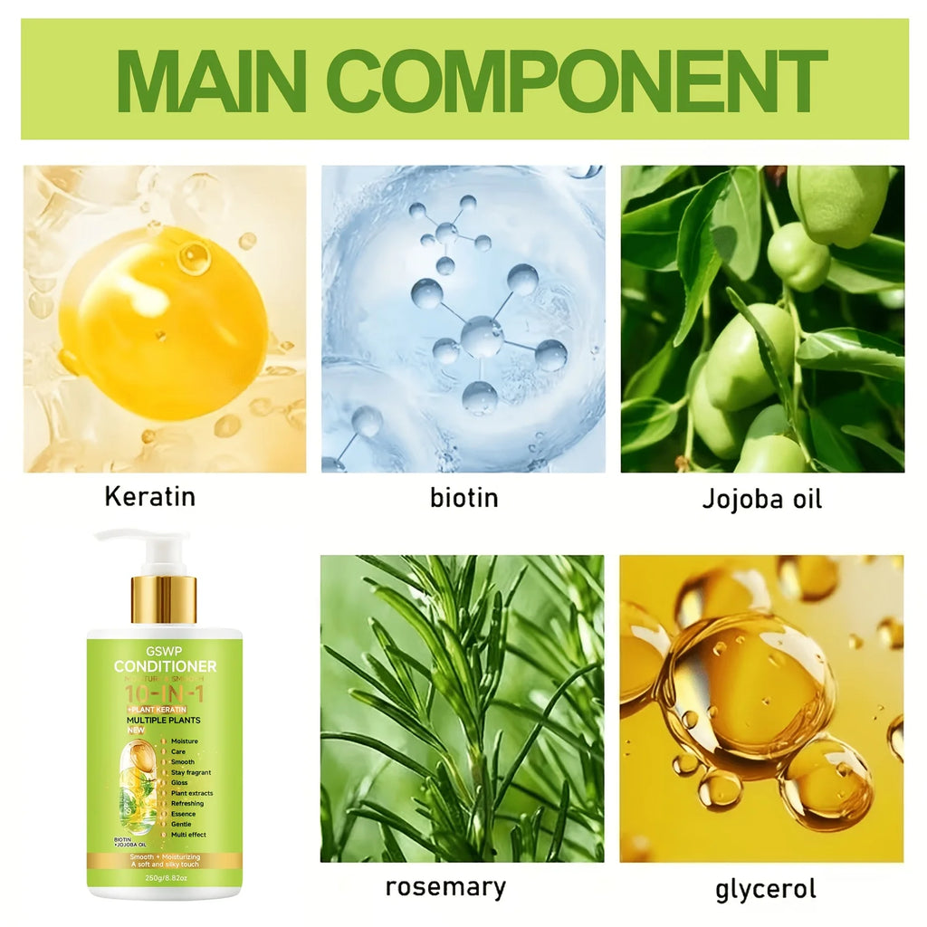 GSWP 10-in-1 Conditioner Strengthens and Protects Dry and Damaged Hair, Deeply Moisturizes and Smooths Dry.250g/500g