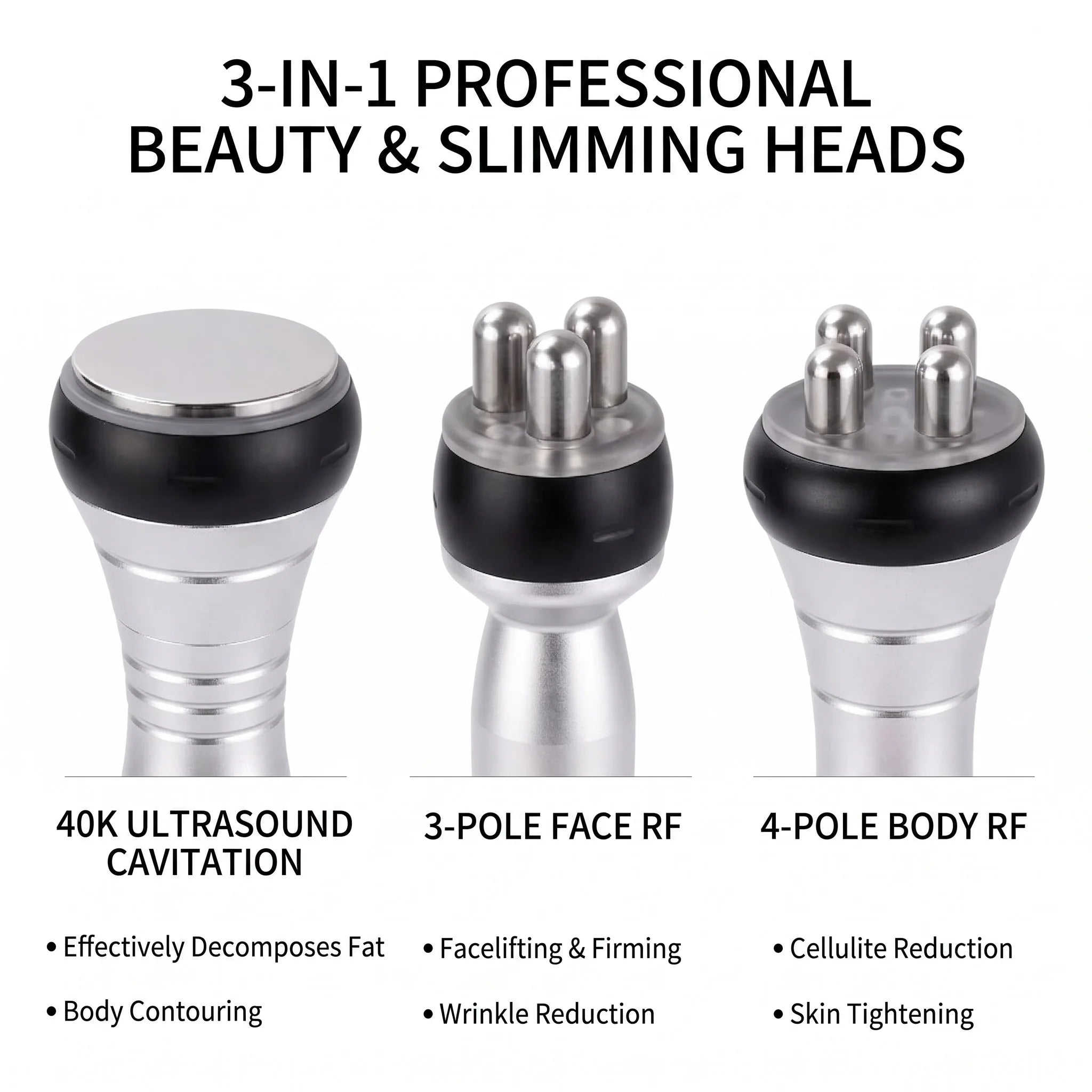 40K Ultrasonic Cavitation Slimming Machine Body Fat Burner RF Skin Lifting Beauty Device Anti Aging Belly Waist Weight Loss 110V