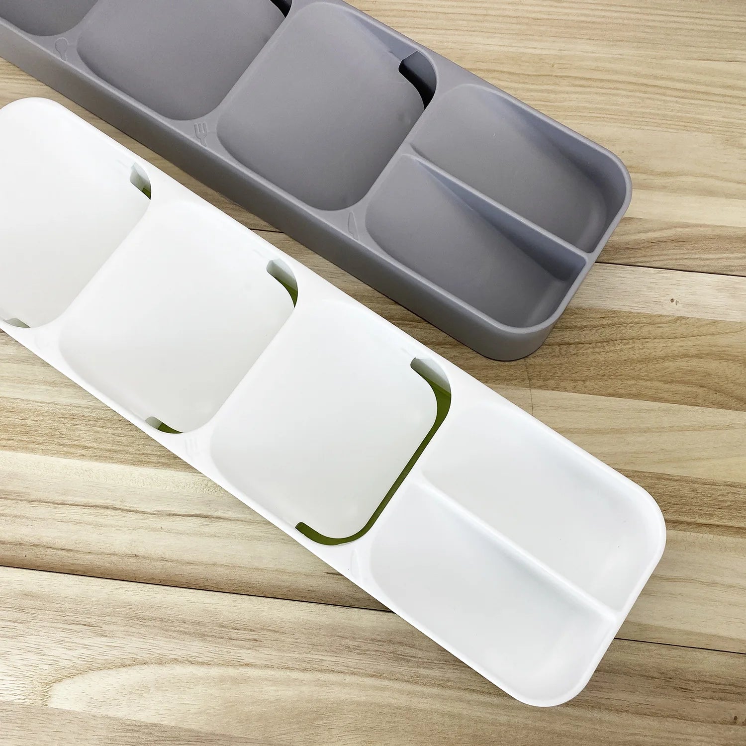 Multi-purpose Cutlery Storage Tray Cutlery Fork Spoon Compartmentalized Organizer Kitchen Drawer Categorized Storage Boxes