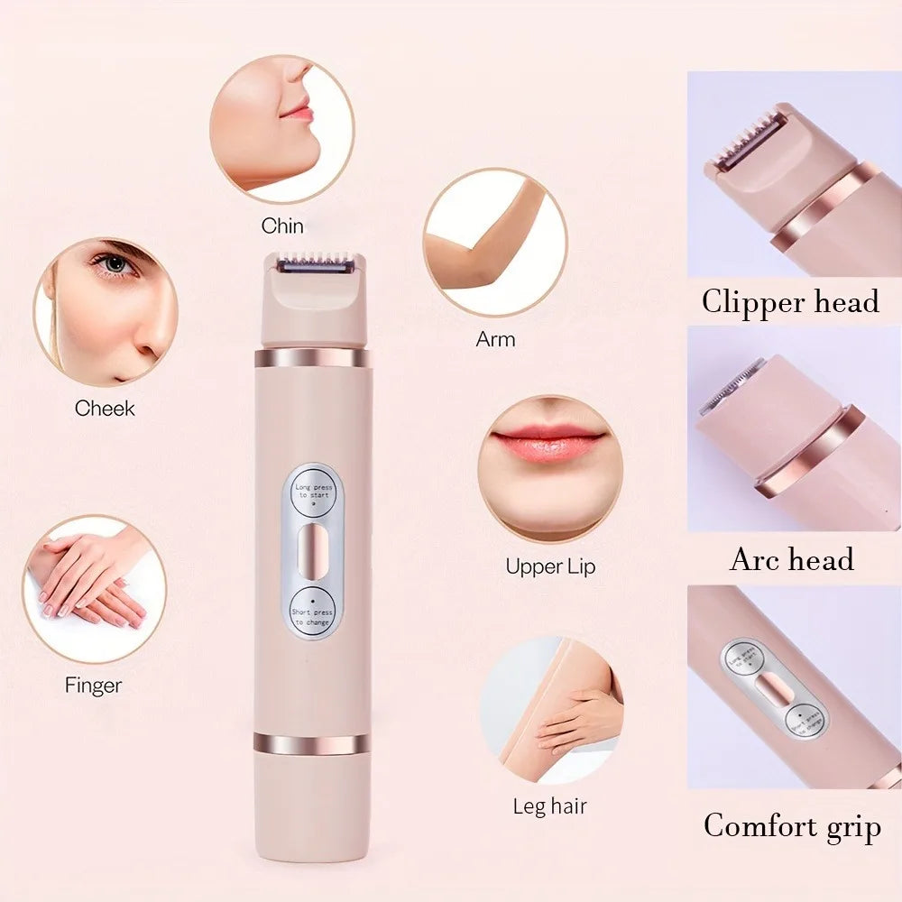 2‑in‑1 Body & Facial Shaver, Dual‑head Bikini Trimmer, Ideal Beauty Gift for Christmas and New Year