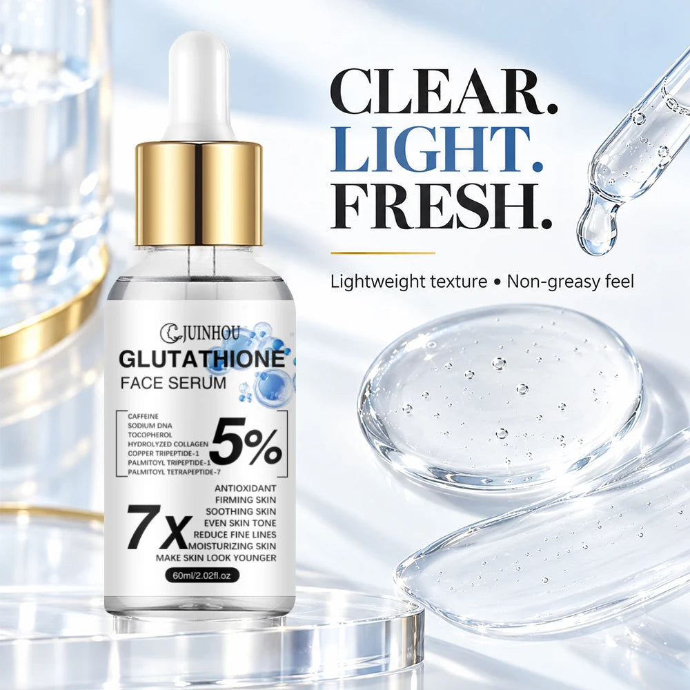 JUINHOU Facial Serum Glutathione Essence Deep Hydration Brightening Serum Reduce Dullness Firming Skin Care For All Skin Types