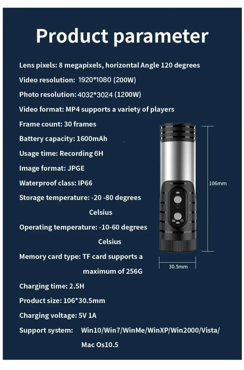 4K Ultra HD Camera Outdoor Hunting Camera Anti Shake Sport DV WiFi Motorcycle Bike Helmet Camera Action Cam Waterproof Bodycam