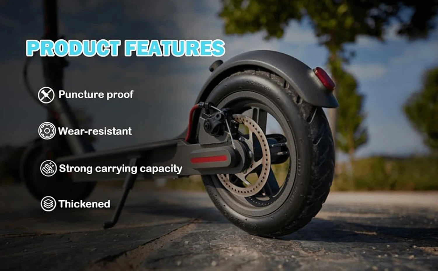 8.5" Outer Tire and Inner Tube for Xiaomi M365 Pro 2 Mi 1S Electric Scooter,Front Rear Wheel Replacement Inflatable Rubber Tires