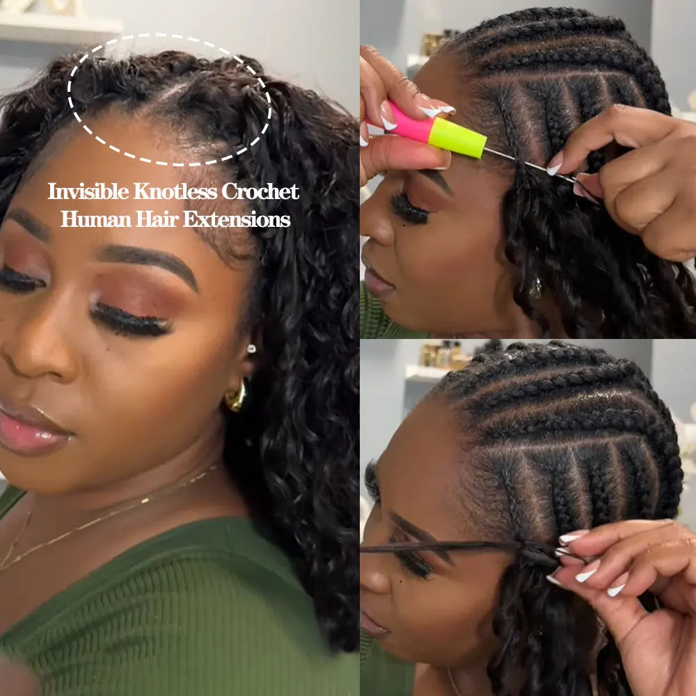 12A Burmese Curly Crochet Human Hair Bundle Pre-Separated Feather Crochet Hair Invisible Crochet Hair Extensions Wholesale Sales