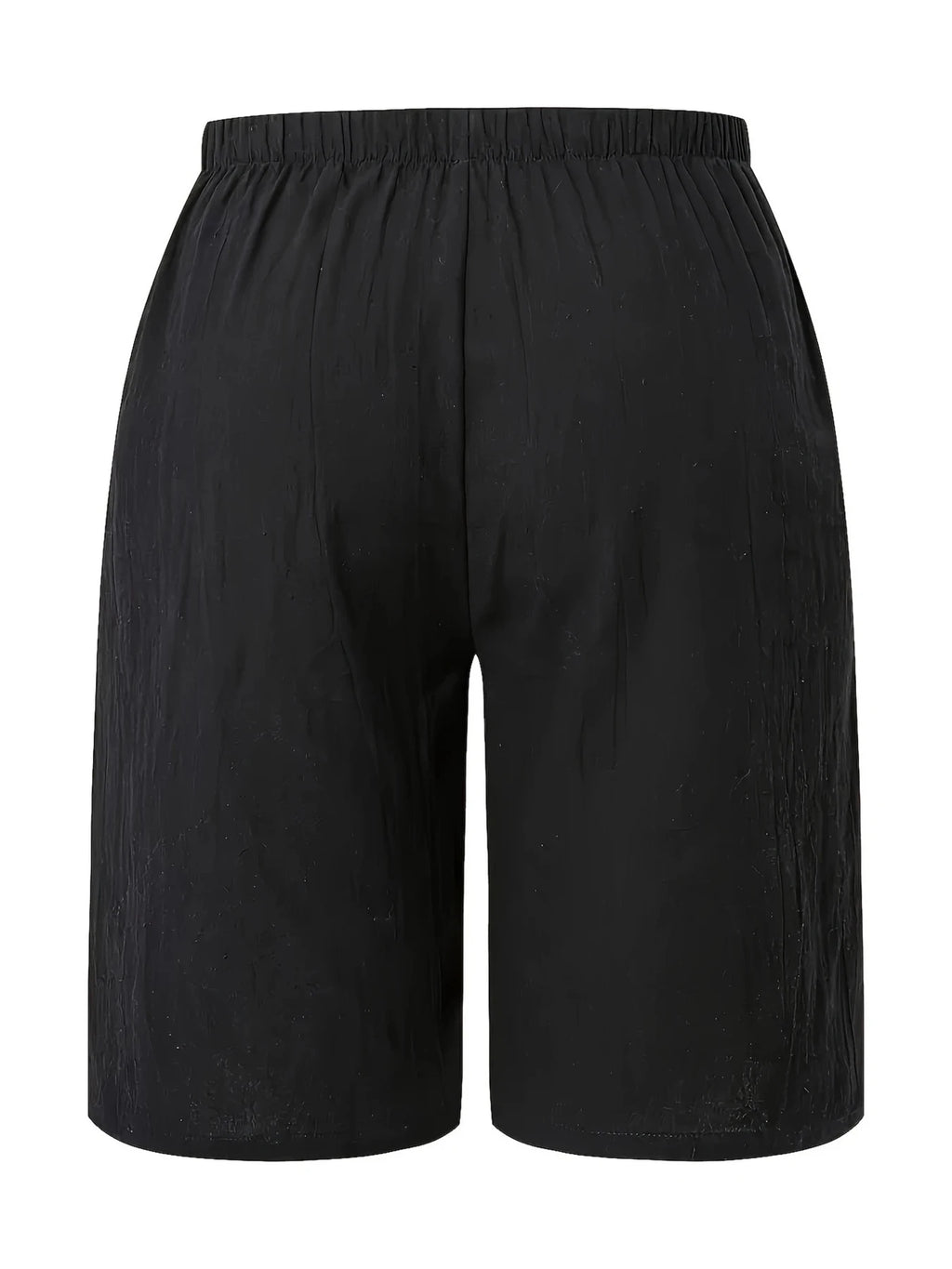 Women's Elastic Waist Drawstrings Casual Wide Leg Knee Length Pants‌