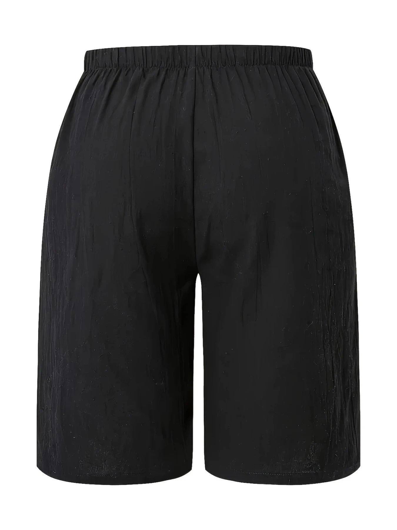 Women's Elastic Waist Drawstrings Casual Wide Leg Knee Length Pants‌